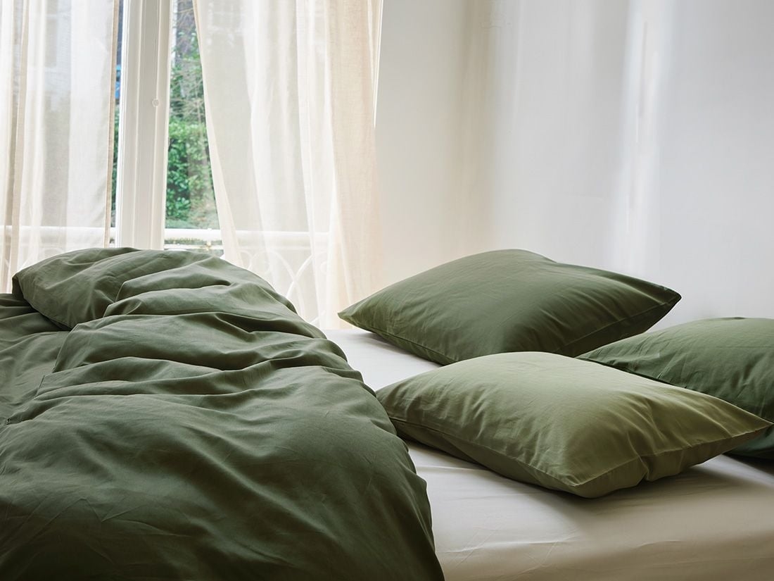 Bettwäscheset Baumwollsatin Dark Olive